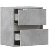 vidaXL Wall-mounted Bedside Cabinet Concrete gray Engineered wood Compact