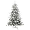 vidaXL Artificial Hinged Christmas Tree 300 LEDs & Flocked Snow 82.7"