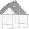 vidaXL Chicken Coop Silver Galvanized Steel Large Durable Chicken Coop