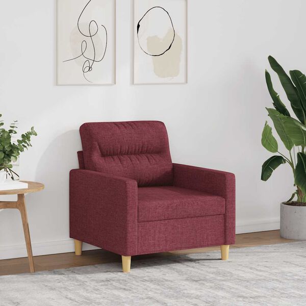 vidaXL Sofa Chair Wine red Fabric (100% polyester), metal, textilene