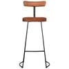 vidaXL Bar Stool Set of 2 Brown Solid mango wood, Iron Medium Footrest