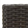 vidaXL Garden Bar Set Brown PE Rattan Medium Footrest
