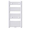 vidaXL Bathroom Radiator Central Heating Towel Rail Curve 19.69 x 45.67" Side & Middle Connector