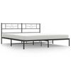 vidaXL Bed Frame Black Powder-Coated Steel Super King Bed Frame