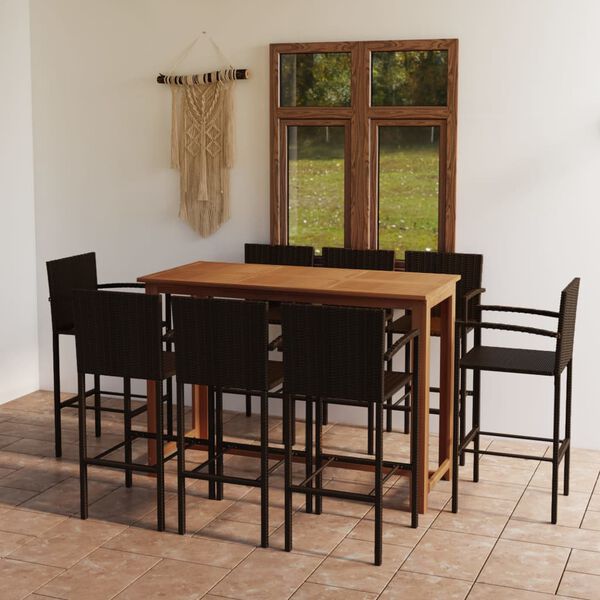 vidaXL Garden Bar Set Brown
