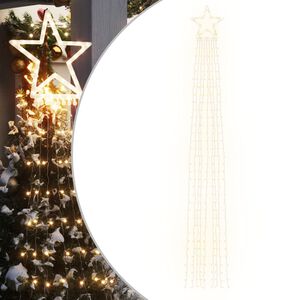 vidaXL Christmas Tree Light Transparent, Warm White Plastic Extra Long