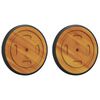 vidaXL Space Wheels 2 pcs Brown 20.5 x 20.5 x 2 cm Solid Acacia Wood