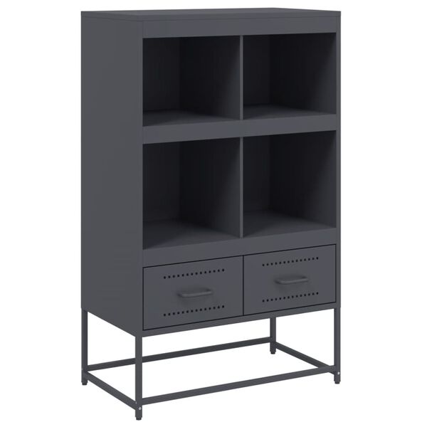 vidaXL Highboard Anthracite Cold-rolled steel 27.0 in x 15.4 in x 43.9 in