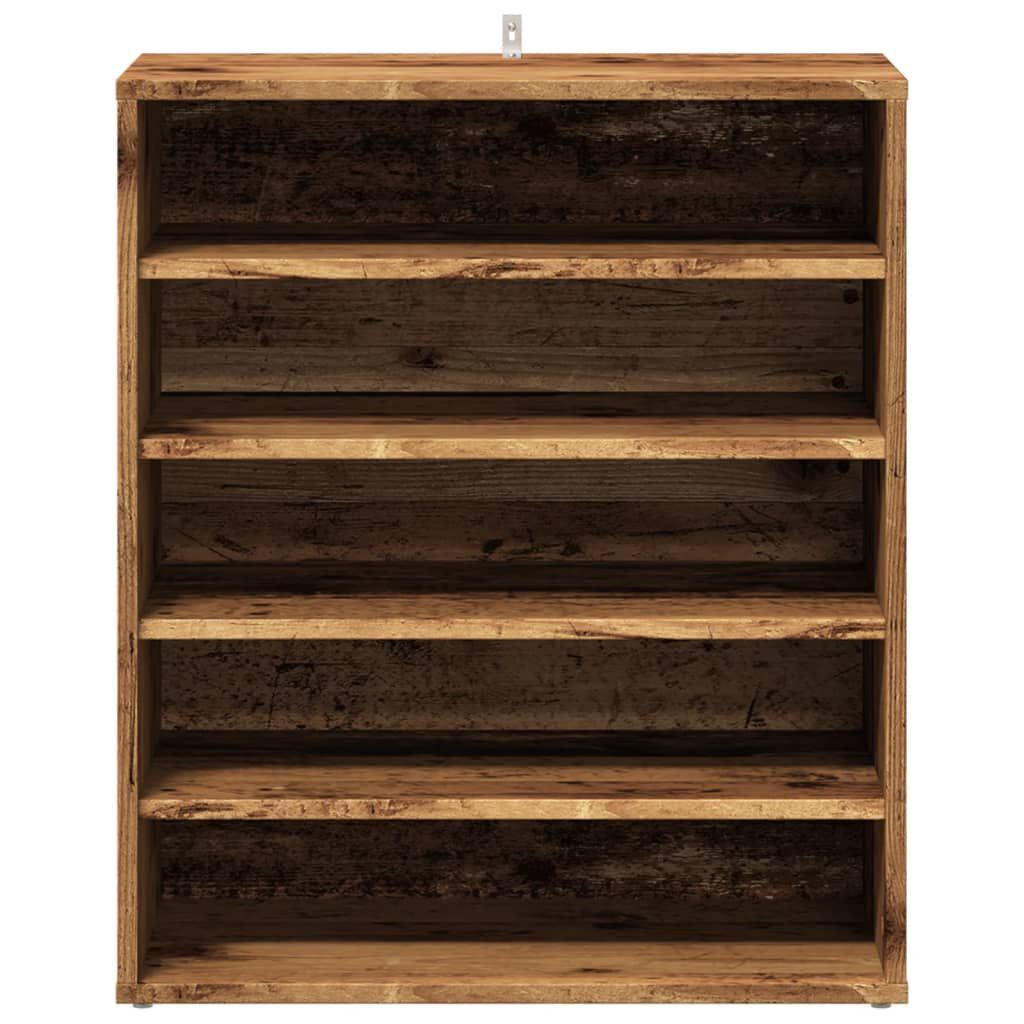 vidaXL Shoe Cabinet Old Wood Engineered Wood Medium Shoe Cabinet