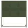 vidaXL Sideboard Olive green Cold-rolled steel 39.6 x 15.4 x 42.1 in