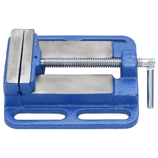 vidaXL Drill Press Vise Blue 3.94 " Cast Iron