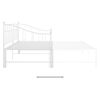 vidaXL Sofa Bed Frame White Powder-coated metal