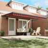 vidaXL Retractable Awning Orange and Brown Powder-coated aluminum