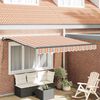 vidaXL Retractable Awning Manual Multicolour 137.80 x 98.43 in