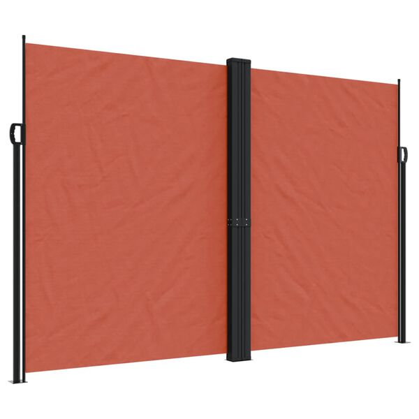 vidaXL Retractable Side Awning Terracotta Polyester with PU coating, Steel