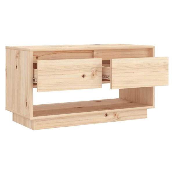 vidaXL TV Stand Pine Solid pine wood 29.1x13.4x15.7 in TV Stand