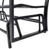 vidaXL Porch Swing Black Steel Standard Seats Two Traditional Design