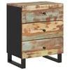 vidaXL Bedside Cabinet Multicolor Reclaimed wood, engineered wood, metal