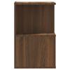 vidaXL Nightstand Brown oak Engineered wood Small Nightstand Square