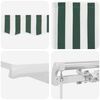 vidaXL Awning Green and white 177.17" x 118.11" Polyester and metal