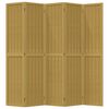 vidaXL Room Divider 5 Panels Brown Solid Wood Paulownia