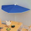 vidaXL Garden Parasol Azure Blue 100% polyester, steel 70.9 x 35.4 in