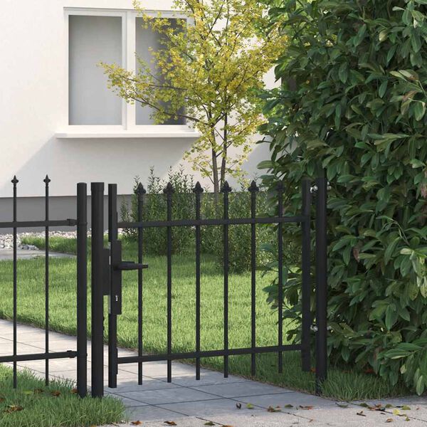vidaXL Door Fence Gate with Spear Top 39.4"x29.5"