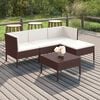vidaXL Garden Lounge Set Brown PE rattan Medium Seats Many