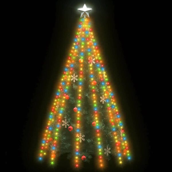 vidaXL Tree Lights with 500 LEDs Colorful 196.9" Indoor Outdoor