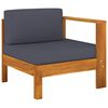 vidaXL Wooden Lounge Set Dark grey Solid acacia wood, Polyester Large