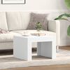 vidaXL Coffee Table White 19.7"x19.7"x13.8" Engineered Wood