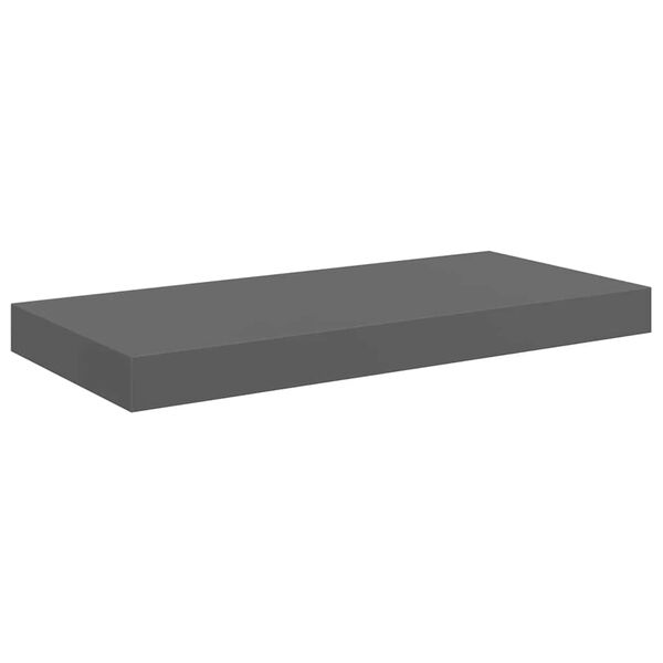 vidaXL Wall Shelf High gloss grey Honeycomb MDF, metal 19.7 in