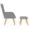 vidaXL Relaxing Chair With Stool Light Grey