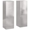vidaXL Plant Stand 2 pcs Silver 9.45 x 9.45 x 29.53 in Stainless steel