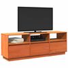 vidaXL TV Cabinet Wax Brown 55.1x14.6x19.7" Solid Wood Pine