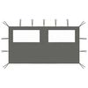 vidaXL Gazebo Sidewall with Windows 13.1'x6.6' Anthracite