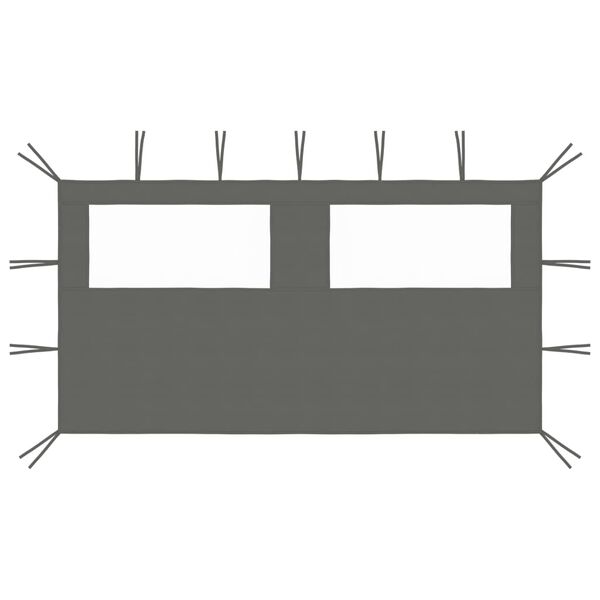 vidaXL Gazebo Sidewall with Windows 13.1'x6.6' Anthracite