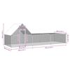 vidaXL Chicken Coop Silver Galvanized steel 19.7 x 6.6 x 6.6 ft Locks