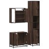 vidaXL Bathroom Furniture Set Brown oak Engineered wood, metal, glass