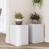 vidaXL Plant Stand Set of 2 White Engineered wood 9.8x9.8x13.8 in