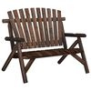 vidaXL Garden Lounge Set Burned wood Solid spruce wood with burned look