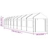 vidaXL Gazebo with Roof White 58.5'x7.5'x8.8' Polyethylene