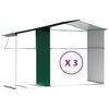 vidaXL Garden Shed Green Galvanized Steel, Polypropylene Large