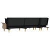 vidaXL L-shaped Sofa Bed Black 109.8"x55.1"x27.6" Fabric