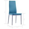 vidaXL Kitchen Dining Set Blue Tempered Glass Medium Durable