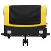 vidaXL Bike Trailer Black and Yellow 99.2 lb Iron