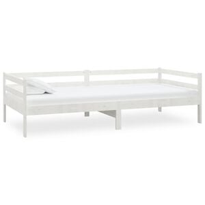 vidaXL Day Bed White Solid pine wood 35.4 x 78.7 in