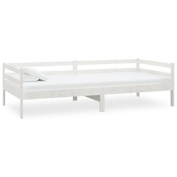 vidaXL Day Bed White Solid pine wood 35.4 x 78.7 in