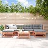 vidaXL Garden Lounge Set Natural Douglas Wood Solid Douglas Wood Large
