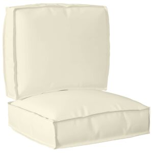 vidaXL Pallet Cushion Set 2 pcs Cream Oxford Fabric